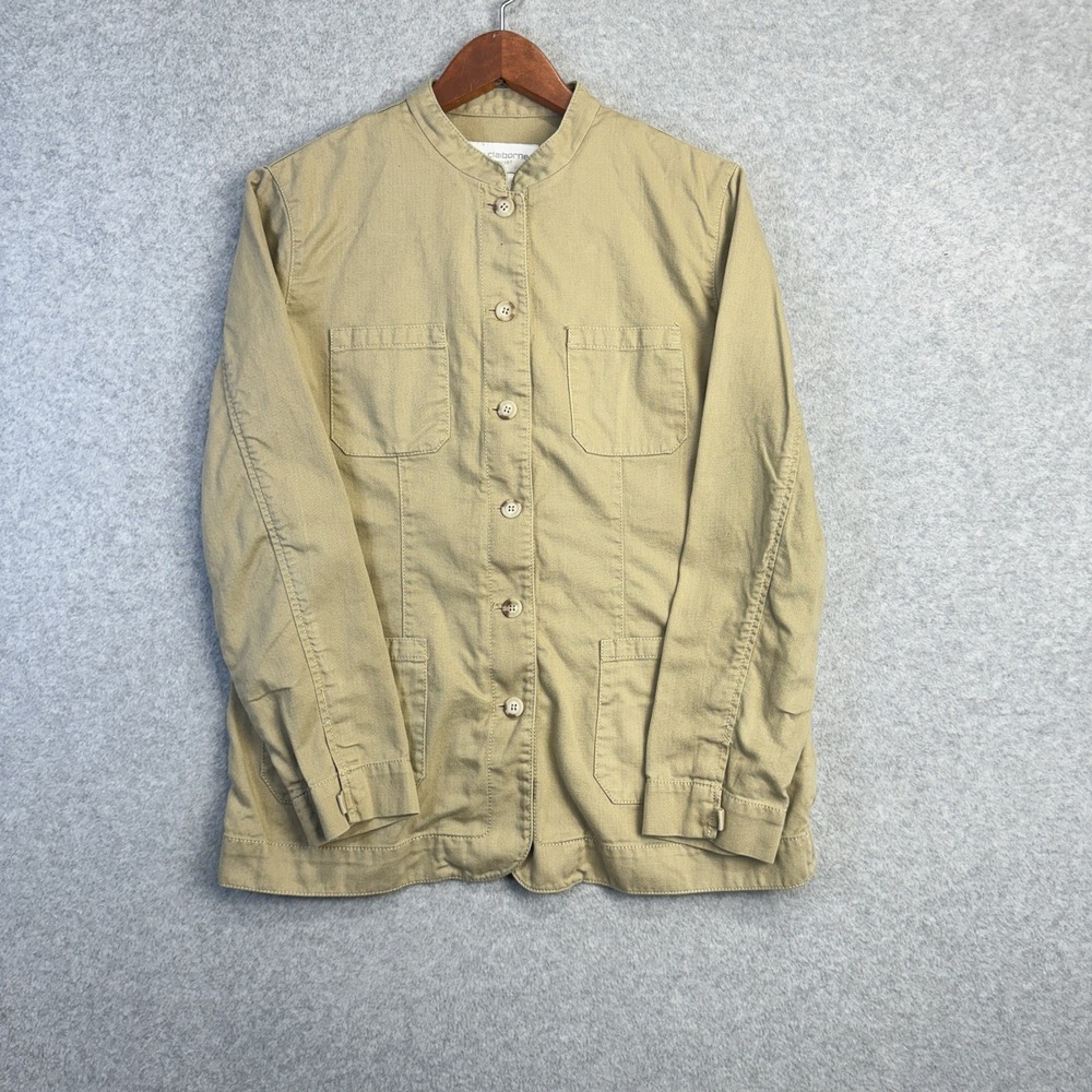 VTG 90s Liz Claiborne Lizsport Utility Chore Jacket Grunge 100% Cotton Button Up